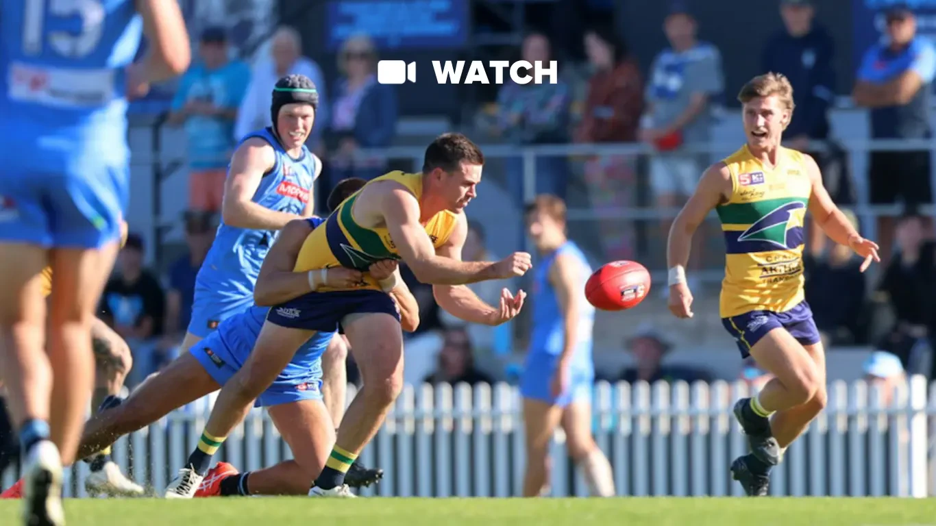 Photo of Woodville West Torrens player competing for the ball.