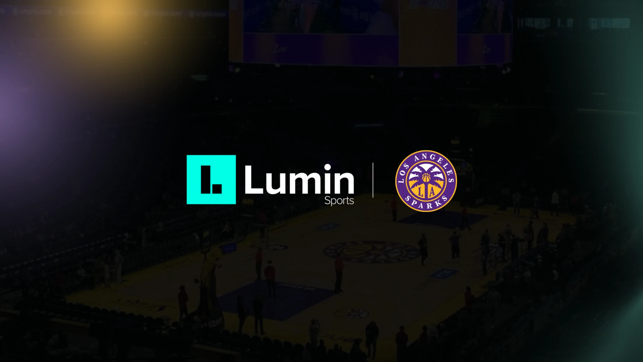 Lumin Sports and LA Sparks logos.