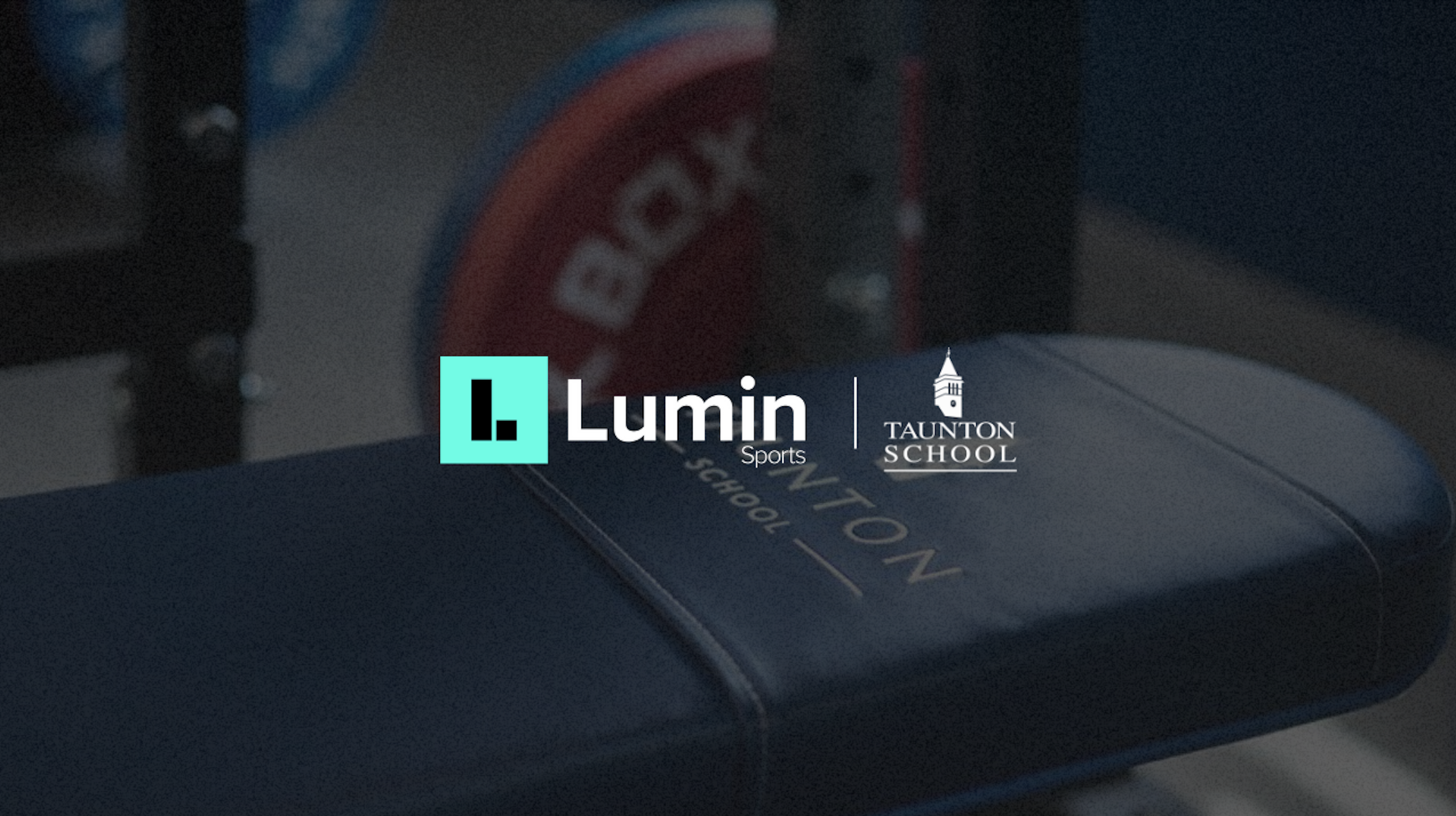 Lumin Sports and Taunton School logo.